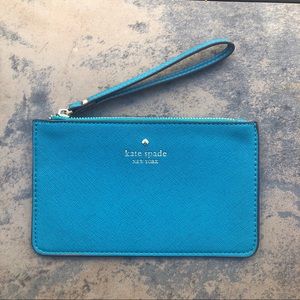NWT Teal Blue Kate Spade Wristlet Wallet
